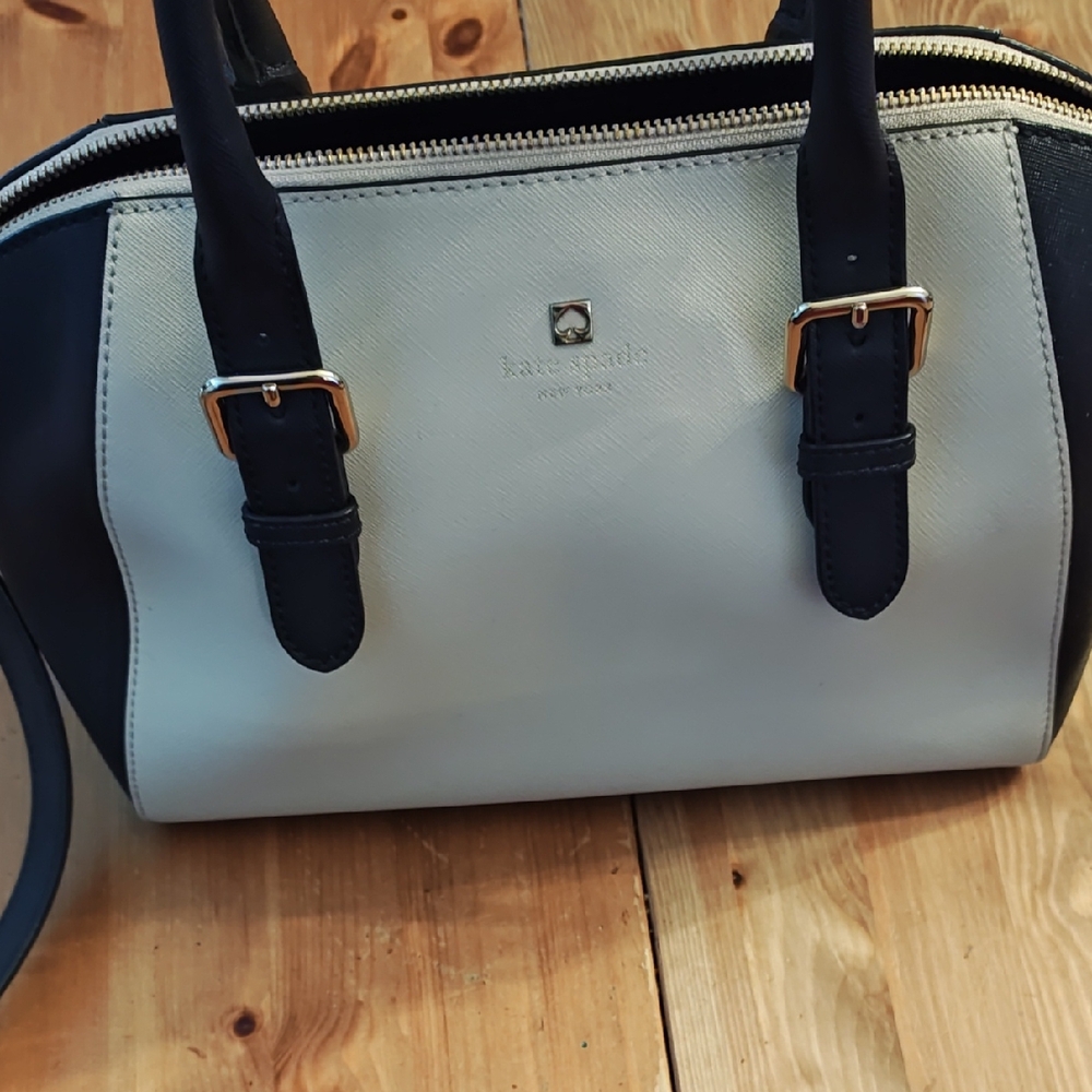 Kate Spade Black and Cream Satchel